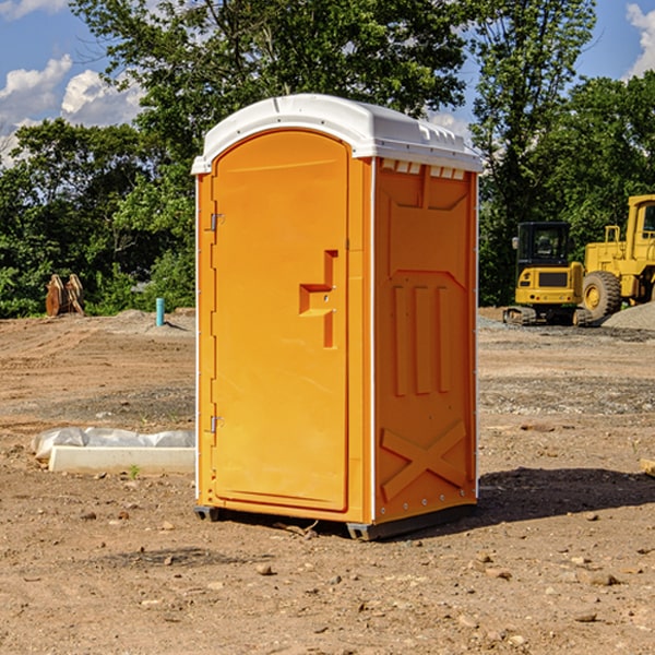 how often are the portable restrooms cleaned and serviced during a rental period in Kossuth Pennsylvania